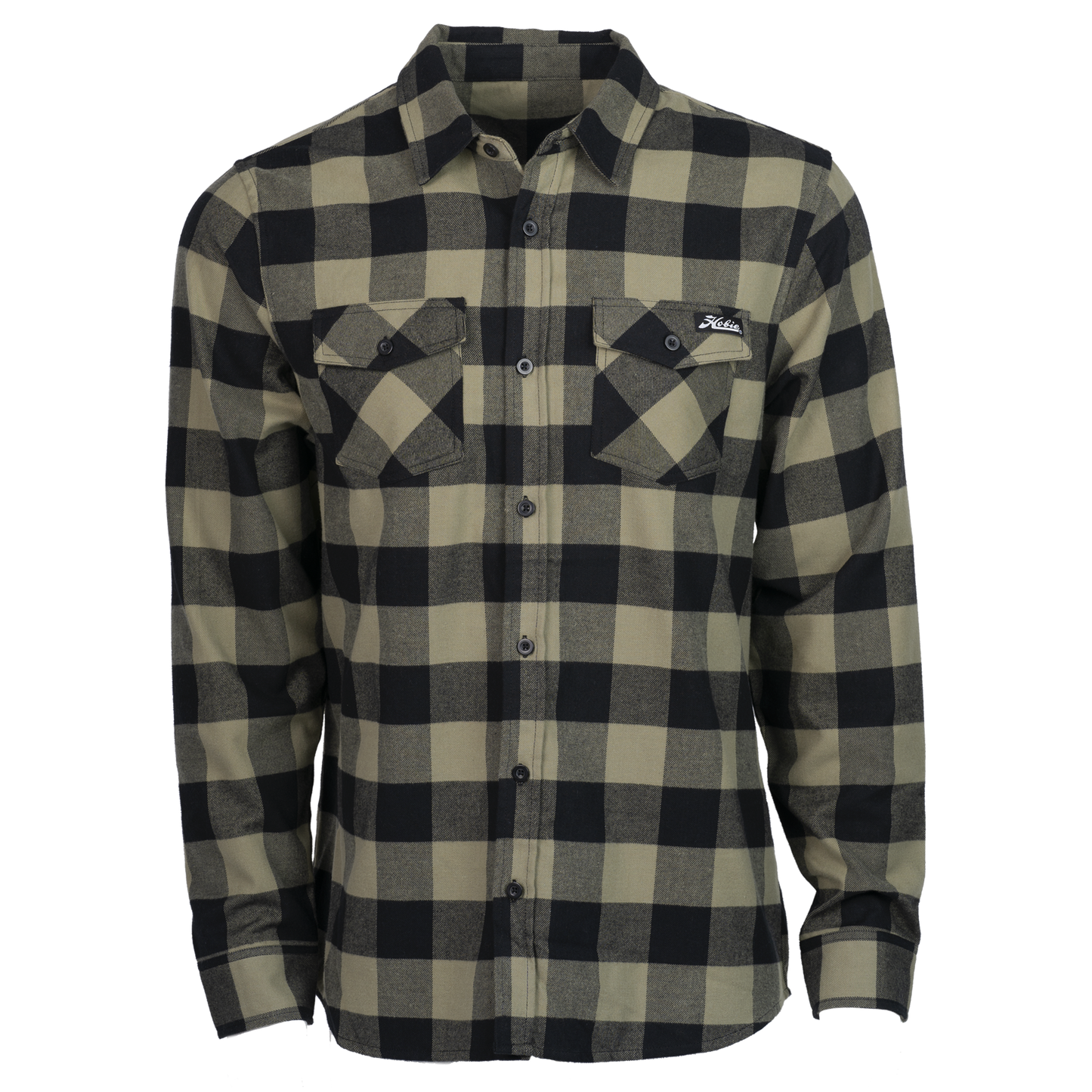 FLANNEL OLIVE/BLK L