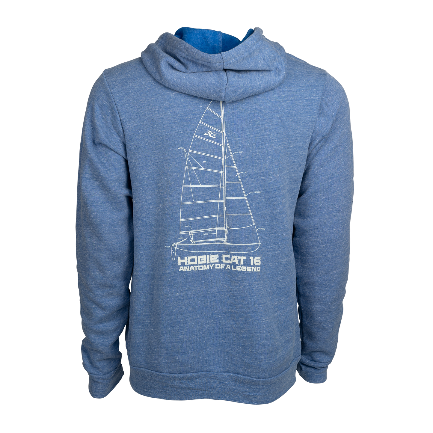 16ANATOMY ZIP LTBLUE HOODIE L