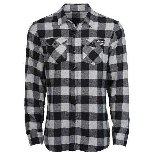 FLANNEL GRY/BLK XXL
